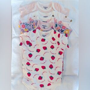 Set of 5 Baby Girl Onesies-NWOT-Size 3/6 Months